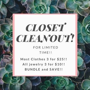 CLOSET CLEAN OUT!!